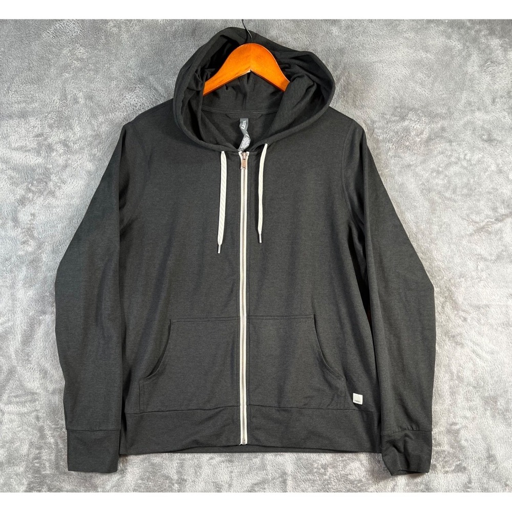 VUORI Halo Performance Hoodie 2.0 Women XL Gray Full Zip Jacket Sweatshirt VW268